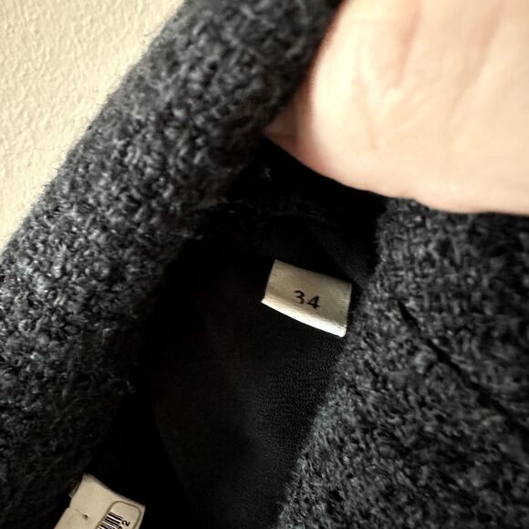 Sandro Alexandrie Woven Tweed Mini Dress Black - Picture 6 of 7